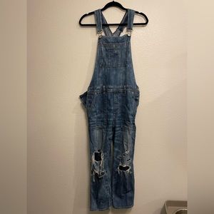 American Eagle Jean Overalls. Pet friendly home!